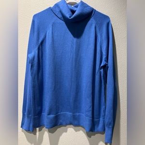 Caslon turtleneck sweater. Size L. Gorgeous blue color. Like new.